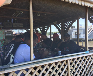 People Hanging Out At the Gazebo